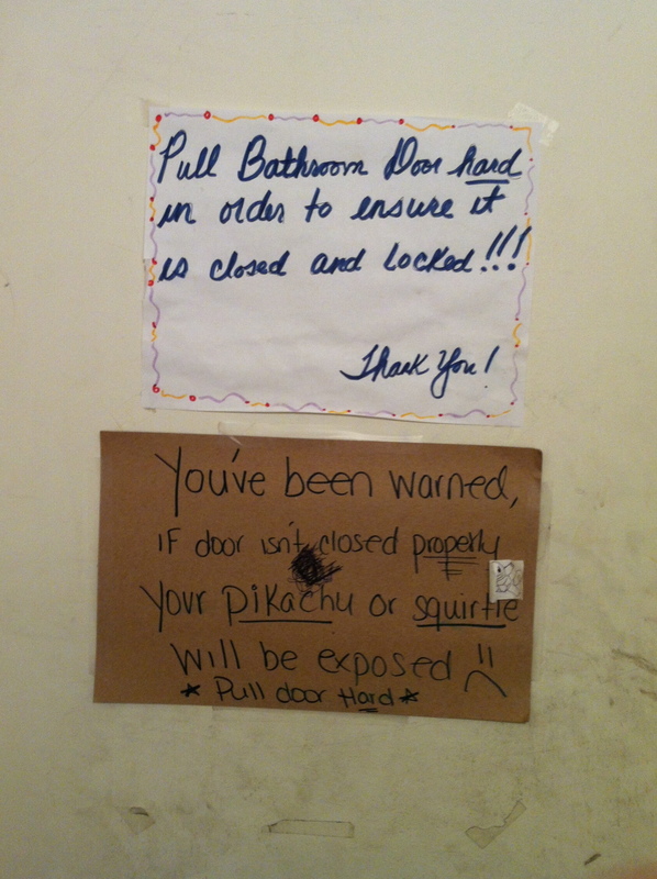 Not What You Want To See in Your Bathroom Stall