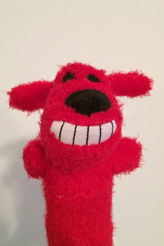 Jack's New Squeaky Toy Bears A Striking Resemblance To Clifford The Big Red Dog